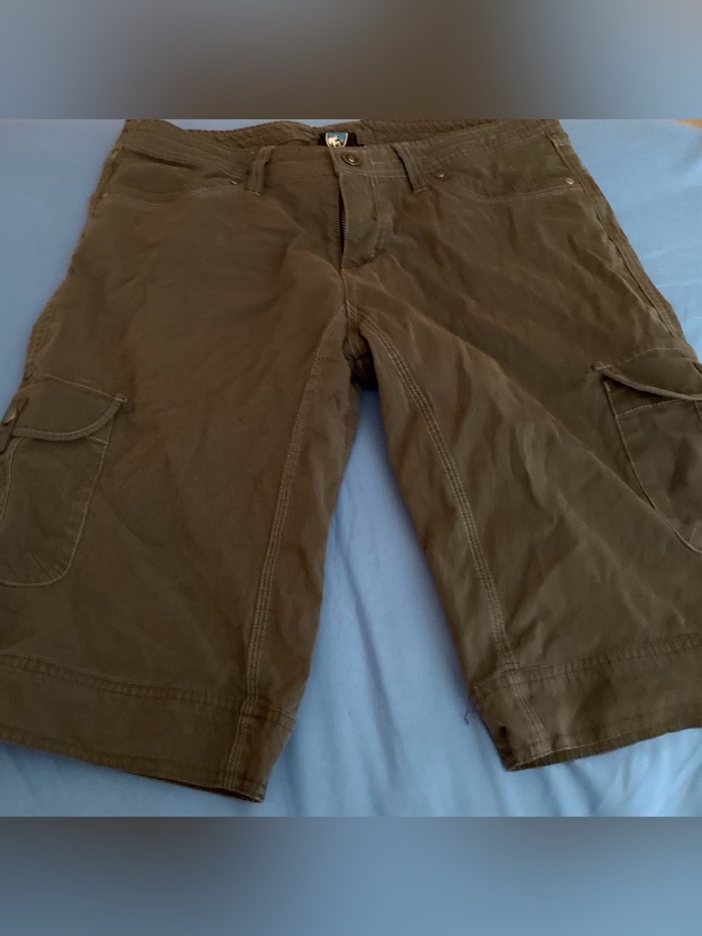 KÜHL Women’s Olive Green Cargo Hiking Utility Shorts Size 12 Stretch